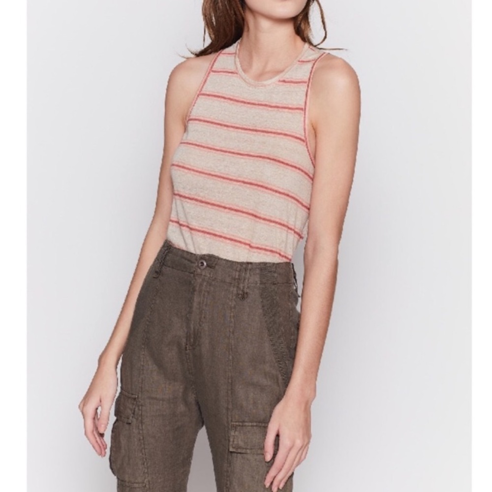 Joie Flax Rayson Twisted Tank Striped Top NWT